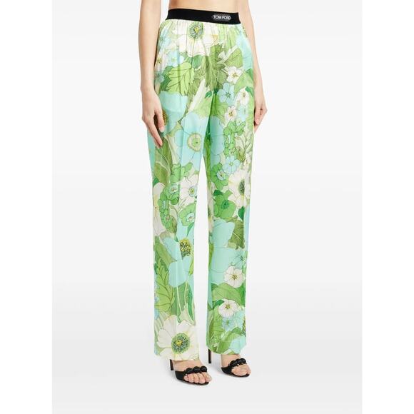 Tom Ford Floral-Print Silk-Blend Satin Pyjama Pants - XXS - Picture 3 of 5